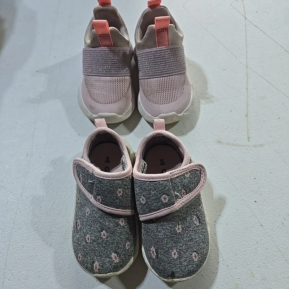 Carter's Baby Girl Floral Gray Walking Sneakers Cat And Jack Pink Size‎ 5c
